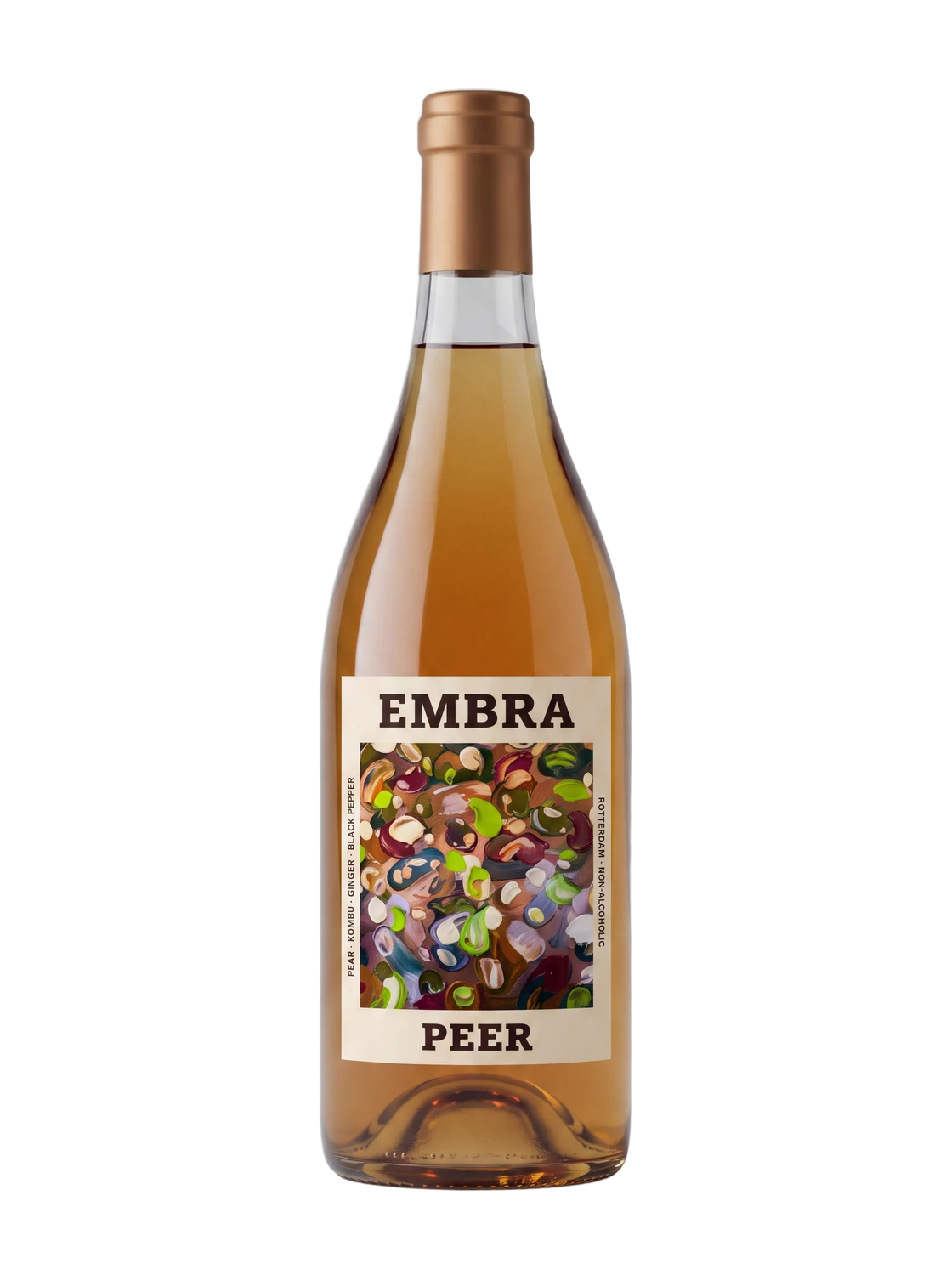 PEER bottle with hand-painted label